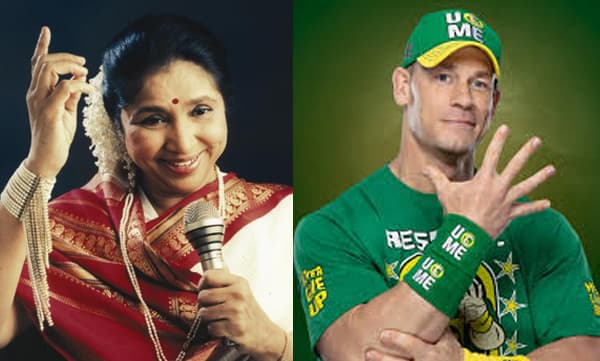 ആശാ ഭോസ്‌ലെയുടെ ചിത്രം പങ്കുവെച്ച് ജോണ്‍ സീന; ഇന്ത്യ നിങ്ങളെ ഒരുപാട് സ്‌നേഹിക്കുന്നുവെന്ന് ആരാധകര്‍ 
