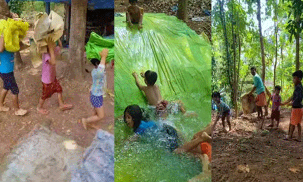 കഠിനമായ ചൂടിനെ അകറ്റി അവധിക്കാലം ആഘോഷമാക്കാം: പറമ്പില്‍ കുളം കുഴിച്ച് കുടുംബം 
