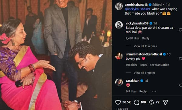 Shabana Azmi and Vicky Kaushal (Image Source: Instagram)
