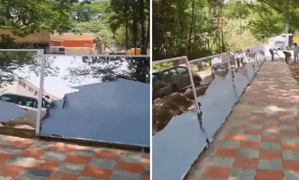 പൊതുസ്ഥലത്തെ മൂത്രമൊഴിക്കല്‍ തടയാന്‍ കണ്ണാടി മതില്‍: വ്യത്യസ്ത നീക്കവുമായി മൈസൂര്‍ സിറ്റി കോര്‍പ്പറേഷന്‍ 
