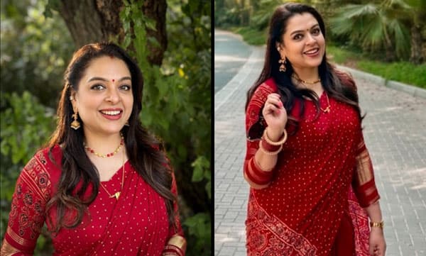   ചുവപ്പ് സാരിയില്‍ മനോഹരിയായി മലയാളികളുടെ പ്രിയ താരം രാധിക; ചിത്രങ്ങള്‍ 
