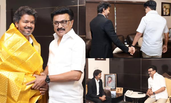 Tamil Nadu CM Vijay meets MK Stalin (Image Source: Instagram)