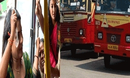 കെഎസ്ആർടിസിയിൽ സൗജന്യ യാത്ര നടപ്പാക്കണം ; പ്രതിഷേധിച്ച മഹിളാമോർച്ച പ്രവർത്തകർക്ക് സൗജന്യ ടിക്കറ്റ് നൽകി വനിതാ കണ്ടക്ടർ
