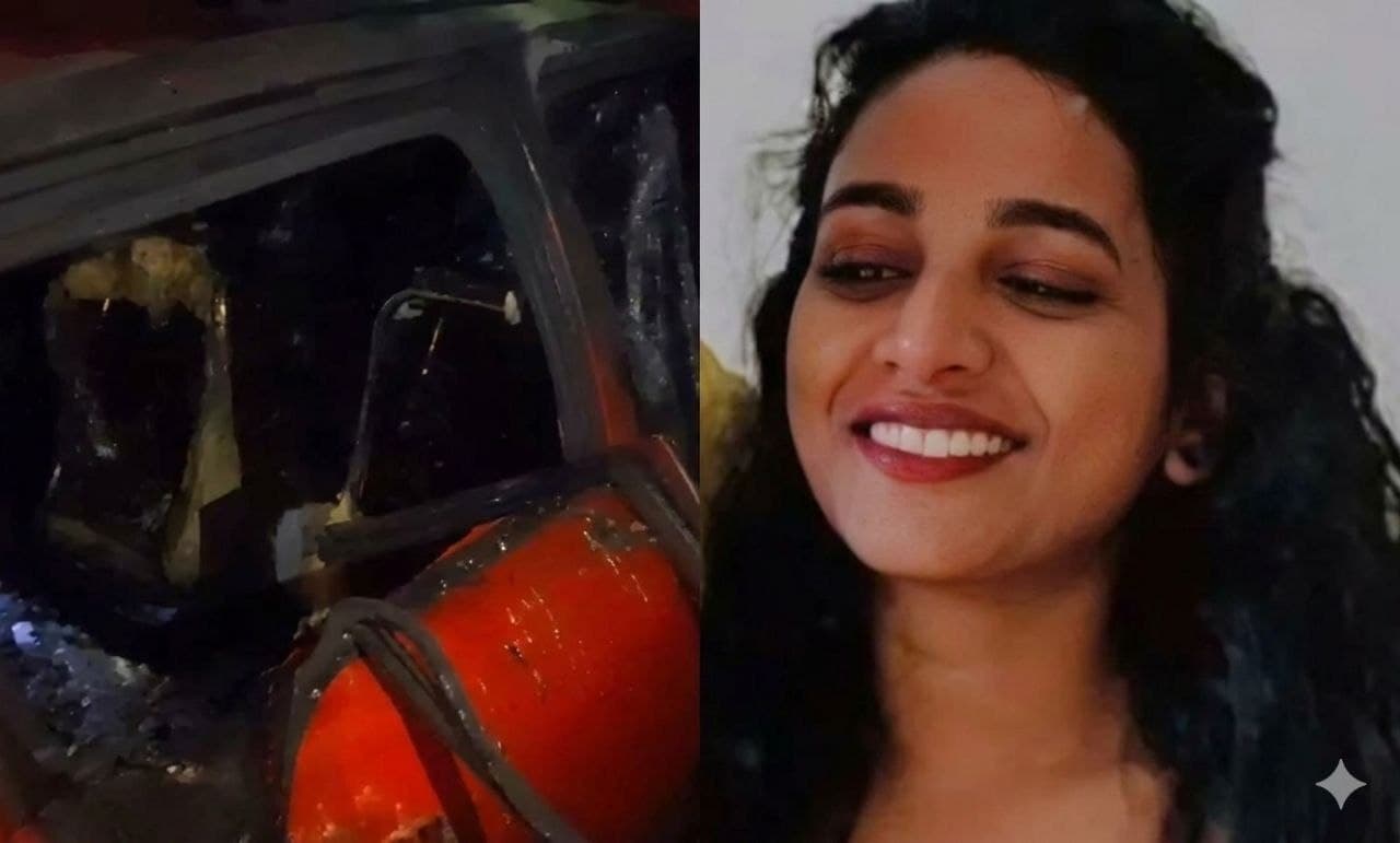 ഓടുന്ന കാറിന് തീപിടിച്ച് ഗർഭിണി പൊള്ളലേറ്റ് മരിച്ച സംഭവം; ദുരൂഹത ആരോപിച്ച് സോനയുടെ കുടുംബം