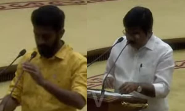 എംഎല്‍എ മാരുടെ സത്യപ്രതിജ്ഞ തുടങ്ങി ; ആദ്യം അബ്ദുള്‍ഗഫൂര്‍, കന്നഡയില്‍ പറഞ്ഞ് എ.കെ. അഷ്‌റഫ്
