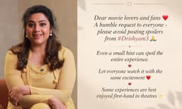 Actress meena's humble request to fans of drishyam 3 movie (Image Source: Instagram)