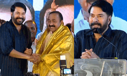 മുഖ്യമന്ത്രി വി ഡി സതീശന് കൊച്ചിയില്‍ സ്വീകരണം: പൊന്നാടയണിയിച്ച് മമ്മൂട്ടി, സന്തോഷമെന്ന് കുഞ്ചാക്കോ ബോബന്‍ 
