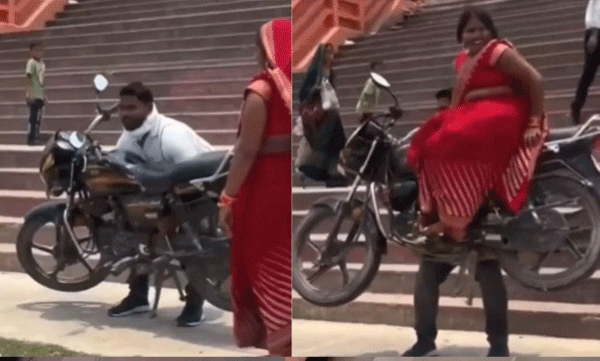 റീല്‍സ് ഭ്രാന്ത് മൂത്ത് ഒടുവില്‍ ലോക്കപ്പിലേക്ക്! ക്ഷേത്രക്കടവില്‍ ഭാര്യയെ മുൻപിലിരുത്തി ബൈക്ക് സ്റ്റണ്ട് നടത്തിയ വിരുതനെ പൊക്കി യുപി പോലീസ്

