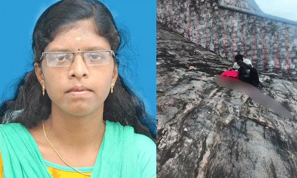നവദമ്പതികള്‍ ക്ഷേത്രദര്‍ശനത്തിന് പോയി ; പഴങ്ങള്‍ നല്‍കിയപ്പോള്‍ കുരങ്ങുകള്‍ വട്ടംകൂടി ;യുവതി കുന്നിന് മുകളില്‍ നിന്നും വീണു മരിച്ചു
