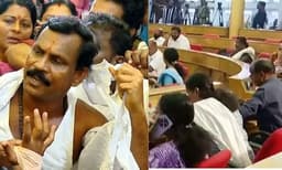 തിരുവനന്തപുരം കോർപ്പറേഷനിൽ തമ്മിൽ തല്ല്; വനിത അംഗത്തിനു പരിക്ക്; സംഘർഷത്തിനിടെ മന്ത്രി കെ എം ഷാജിക്ക് അഭിനന്ദനം