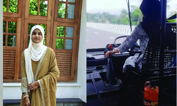 കെ.എസ്.ആര്‍.ടി.സി. യില്‍നിന്ന് ഹെവി വെഹിക്കിള്‍ ലൈസന്‍സ് നേടി ; 22 ാം വയസ്സില്‍ അഫിയയുടെ കൈകളില്‍ 'ആനവണ്ടി' ഭദ്രം 