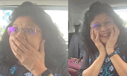 പാര്‍ക്കിലേക്കാണെന്ന് കള്ളം പറഞ്ഞു; അമ്മയെ ഞെട്ടിച്ച് പെണ്‍മക്കളുടെ രഹസ്യ യാത്ര, വീഡിയോ വൈറല്‍