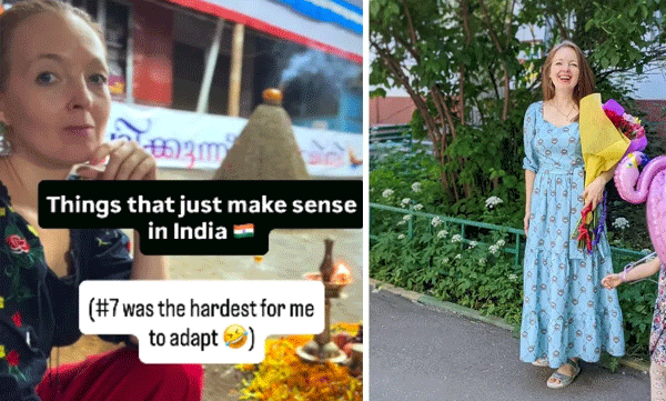 'ബ്രോ' വിളി മുതൽ കുക്കർ വിസിൽ വരെ; ഇന്ത്യക്കാരുടെ ലളിത ജീവിതം പറഞ്ഞ് റഷ്യൻ സുന്ദരി