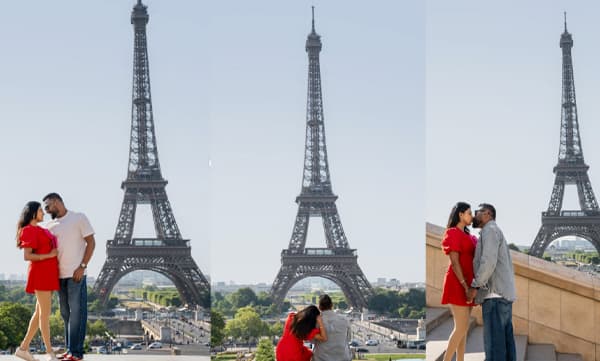 Sreevidya and Rahul visits Eiffel Tower (Image Source: Instagram)