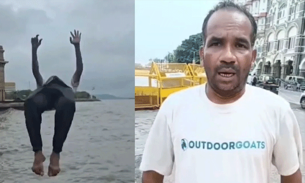 കടലിലേക്ക് ചാടി 'ഹീറോ' ആകാൻ നോക്കി; ഗേറ്റ്‌വേ ഓഫ് ഇന്ത്യയിലെ സാഹസികതയ്ക്ക് പിന്നാലെ മുംബൈ യുവാവിന് കിട്ടിയത് രൂക്ഷ വിമര്‍ശനം