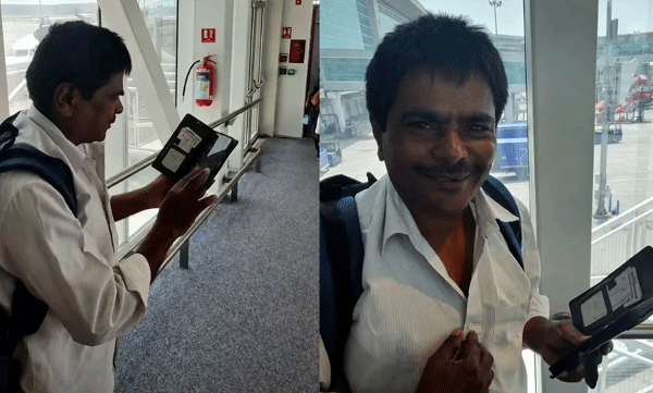 ആദ്യ വിമാനയാത്രയുടെ ആവേശത്തിൽ അജ്ഞാതൻ; മനോഹരമായൊരു സെൽഫിക്ക് തുണയായി യുവാവ്!