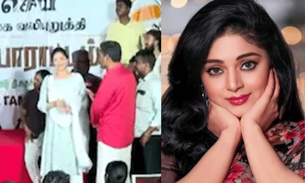 വിദ്യാര്‍ത്ഥിസമരത്തെ പിന്തുണയ്ക്കാന്‍ എത്തി ; വിജയ് യെ വിമര്‍ശിച്ചു ; സമരക്കാര്‍  നടിയുടെ മൈക്ക് പിടിച്ചുവാങ്ങി ഇറക്കിവിട്ടു