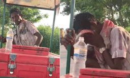 കവർച്ചയ്ക്ക് ഇരയായ ഐസ്ക്രീം കച്ചവടക്കാരന് കൈത്താങ്ങായി അപരിചിതൻ; സമൂഹമാധ്യമങ്ങളുടെ മനം കവർന്ന് വീഡിയോ