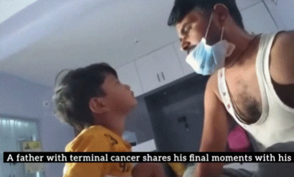 "അമ്മയെ നന്നായി നോക്കണം"; അർബുദബാധിതനായ പിതാവ് മകനോട് പറഞ്ഞ അവസാന വാക്കുകൾ, കണ്ണീരണിഞ്ഞ് നെറ്റീസണ്‍സ്