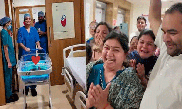 അഞ്ച് പതിറ്റാണ്ടുകൾക്ക് ശേഷം കുടുംബത്തിലേക്ക് പെൺകുഞ്ഞ്; വൈറലായി ഹൃദയസ്പർശിയായ വീഡിയോ
