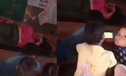 യുപിയിൽ ക്ലാസ് മുറിയിൽ സുഖമായി ഉറങ്ങി അധ്യാപകൻ; മൊബൈലിൽ മുഴുകി വിദ്യാർത്ഥികൾ; വീഡിയോ വൈറൽ!
