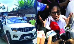 മമതയുടെ വാഹനം ആക്രമിച്ചു; ചെളി പുരട്ടി, ചെരിപ്പും വെള്ളക്കുപ്പിയുമെറിഞ്ഞു