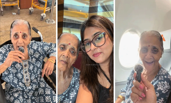 85-ാം വയസ്സിൽ ആദ്യമായി വിമാനയാത്രയും ഗോവ ട്രിപ്പും; മുത്തശ്ശിയുടെ സന്തോഷപ്രകടനം കണ്ട് കണ്ണ് നിറഞ്ഞ് സോഷ്യൽ മീഡിയ

