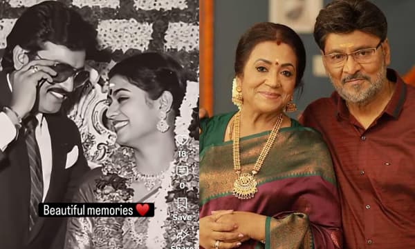  Poornima Bhagyaraj share throwback picture with bhagyaraj (Image Source: Instagram)