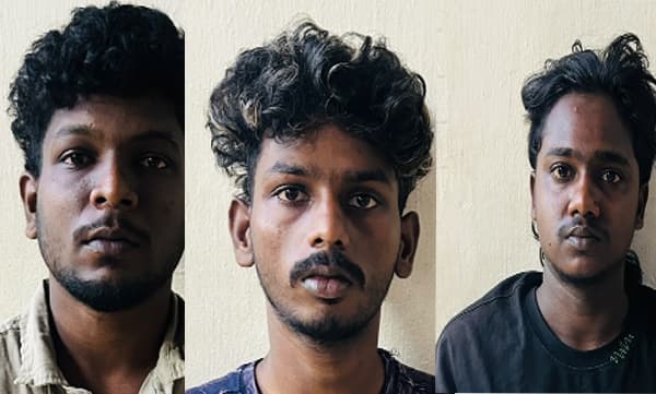 നാലു കിലോ കഞ്ചാവുമായി മൂന്നു യുവാക്കള്‍ പിടിയില്‍