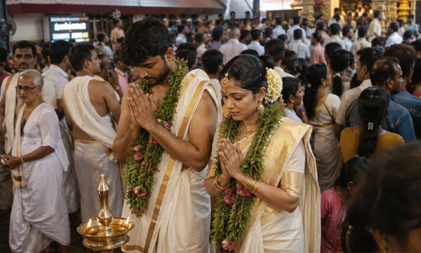 ചിങ്ങമാസത്തിലെ ആദ്യ ഞായർ,  ഗുരുവായൂരില്‍ ഇന്ന് കല്ല്യാണമാമാങ്കം; വിവാഹം കഴിക്കുക 437 ജോഡികള്‍
