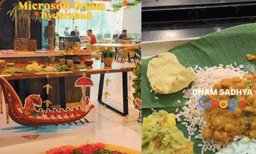 ഓഫീസിൽ എത്തിയപ്പോൾ കാത്തിരുന്നത് പതിവ് ജോലി മാത്രമല്ല! ഓണസദ്യയും വടംവലിയും ഒരുക്കി ഗൂഗിളും മൈക്രോസോഫ്റ്റും

