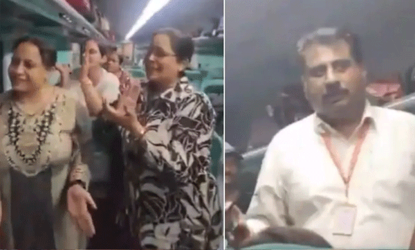 ട്രെയിനിനുള്ളിൽ പാട്ടും കൈയടിയും, ഒടുവിൽ ടിടിഇ എത്തി; യാത്രക്കാരുടെ ആഘോഷം വൈറലായതോടെ ചർച്ച
