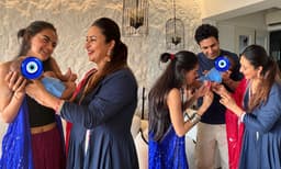 Ruhanika Dhawan ties rakhi to Divyanka's twin boys (Image Source: Instagram)