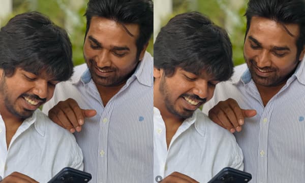 അച്ഛനൊപ്പം ഫോണിൽ നോക്കി പുഞ്ചിരിച്ച് സൂര്യ സേതുപതി; പുതിയ ചിത്രം പങ്കുവെച്ച് താരം