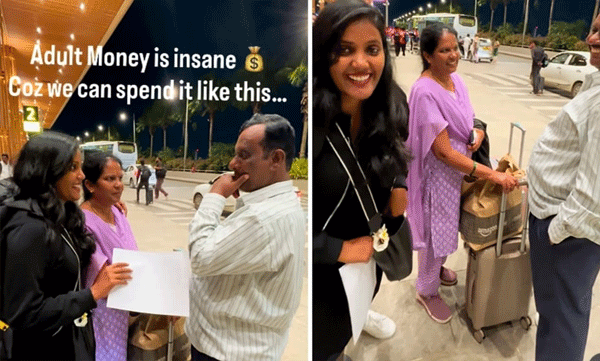 സ്വന്തം വരുമാനത്തിൽ മാതാപിതാക്കൾക്ക് മലേഷ്യൻ യാത്ര; മകളുടെ സർപ്രൈസ് ഏറ്റെടുത്ത് സോഷ്യല്‍ മീഡിയ
