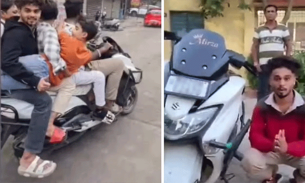 ഇൻസ്റ്റഗ്രാം റീലിനായി സ്കൂട്ടറിൽ അഞ്ച് പേർ; വൈറലായ വീഡിയോയ്ക്ക് പിന്നാലെ കേസും മാപ്പപേക്ഷയും

