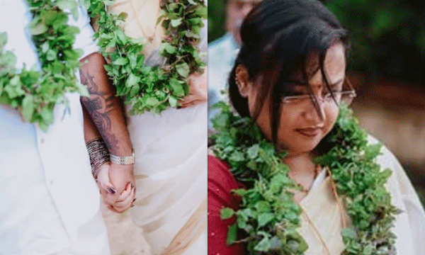 'മരണം വരെ സുമംഗലി ആയിരിക്കാന്‍ പ്രാര്‍ഥിക്കണം' ; സ്വര്‍ണക്കടത്ത് കേസിലെ പ്രതി  സ്വപ്ന സുരേഷ് വിവാഹിതയായി 