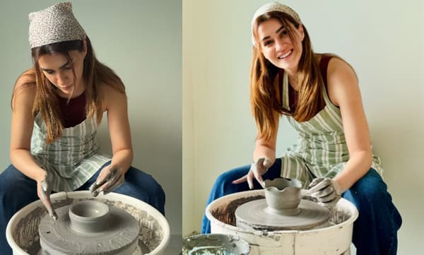 Kriti Sanon turns potter for one day (Image Source: Instagram)