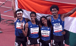 ഏഷ്യൻ ഗെയിംസ്: മിക്‌സഡ് റിലേയിലും വെള്ളി; ഇന്ത്യയുടെ മെഡൽ നേട്ടം 16 ആയി