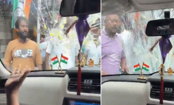 ബംഗാളിൽ തൃണമൂൽ എംഎൽഎയുടെ കാറിന് നേരെ മുട്ടയേറും കല്ലേറും; സംഭവത്തിന് പിന്നിൽ ബിജെപി​യെന്ന് ​ മമത ബാനർജി