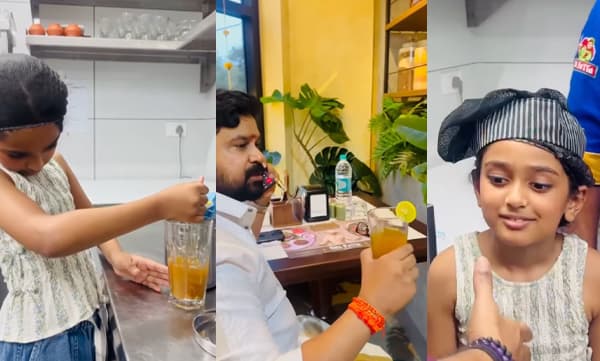 ദിലീപിന് സ്വന്തം കൈകൊണ്ട് ‘ഐസ് ടീ’ തയ്യാറാക്കി നല്‍കി കുട്ടിഷെഫ് മഹാലക്ഷ്മി; ‘ഐസ് ടീ സ്പെഷ്യലിസ്റ്റ്’ മാമാട്ടിയുടെ ക്യൂട്ട് വീഡിയോ പങ്കിട്ട് കാവ്യ മാധവന്‍