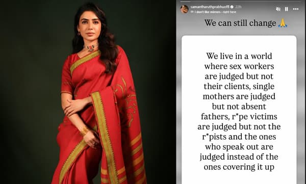 Samantha Ruth Prabhu calling out the double standards women often face (Image Source: Instagram)