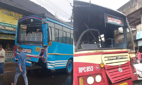 തൃശൂർ-കുറ്റിപ്പുറം സംസ്ഥാനപാതയില്‍ ബസുകൾ കൂട്ടിയിടിച്ചു; 18 പേർക്ക് പരിക്ക്

