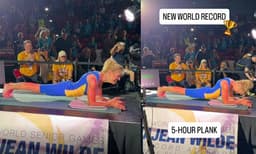 DonnaJean Wilde plank hold for five hours (Image Source: Instagram)