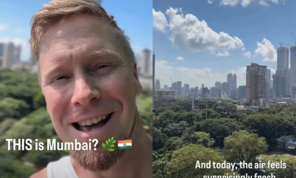 മുംബൈയിൽ ഇത്രയധികം പച്ചപ്പോ? വായു പ്രതീക്ഷിച്ചതിലും ശുദ്ധം; വിദേശിയുടെ വീഡിയോ വൈറൽ