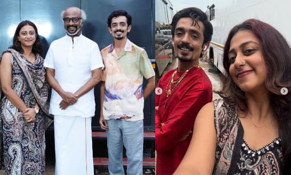 "രാജേഷിന്റെ പങ്കാളിയായതുകൊണ്ട് കിട്ടിയ ഏറ്റവും വലിയ സൗഭാഗ്യങ്ങളിലൊന്ന്"; രജനികാന്തിനൊപ്പം രാജേഷ് മാധവനും ഭാര്യയും