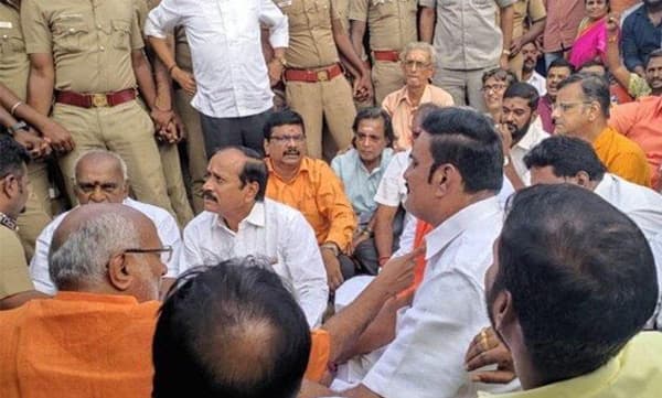 തമിഴ്നാട്ടില് പ്രതിഷേധ സമരത്തിനിടെ മുന് കേന്ദ്രമന്ത്രി അടക്കം ബി.ജെ.പി നേതാക്കള് അറസ്റ്റില്