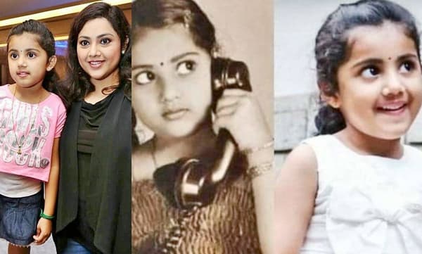അമ്മയെ പോലെ തന്നെ മകളും! ആരാധകരുടെ മനംകവർന്ന് മീനയും നൈനികയും