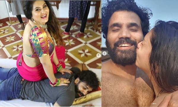 ചിയേഴ്സ്.... ഭര്ത്താവിന്റെ മുകളില് കയറി ഇരിക്കുന്ന ചിത്രം പങ്കുവച്ച് നമിത; ഇന്സ്റ്റാഗ്രാമില് വൈറല്