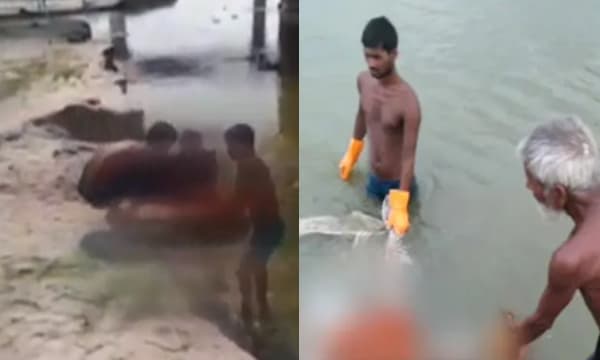 കുഴിച്ചിട്ട മൃതദേഹങ്ങള് വെള്ളപ്പൊക്കം വന്നപ്പോള് ഗംഗയില് വീണ്ടും ഒഴുകി നടക്കുന്നു ; ഉത്തര്പ്രദേശില് പിന്നെയും തലവേദന